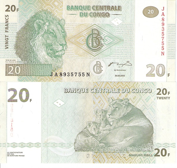20 francs  (90) UNC Banknote