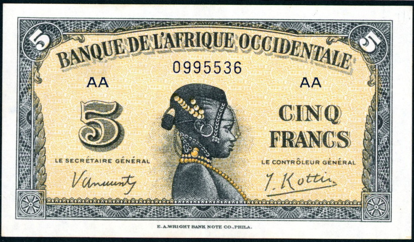 5 francs  (65) VF-EF Banknote