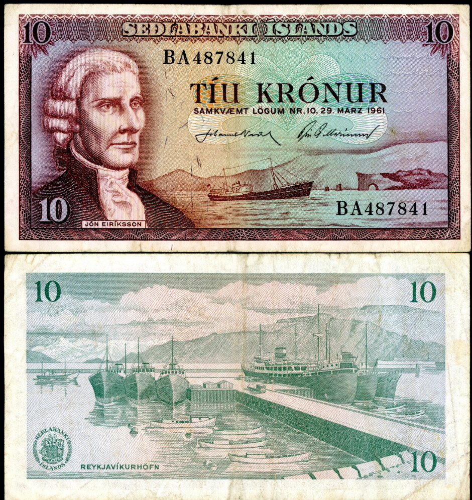 10 kronur  (50) F Banknote
