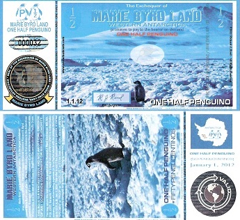 1/2 Penguino  (90) UNC Banknote