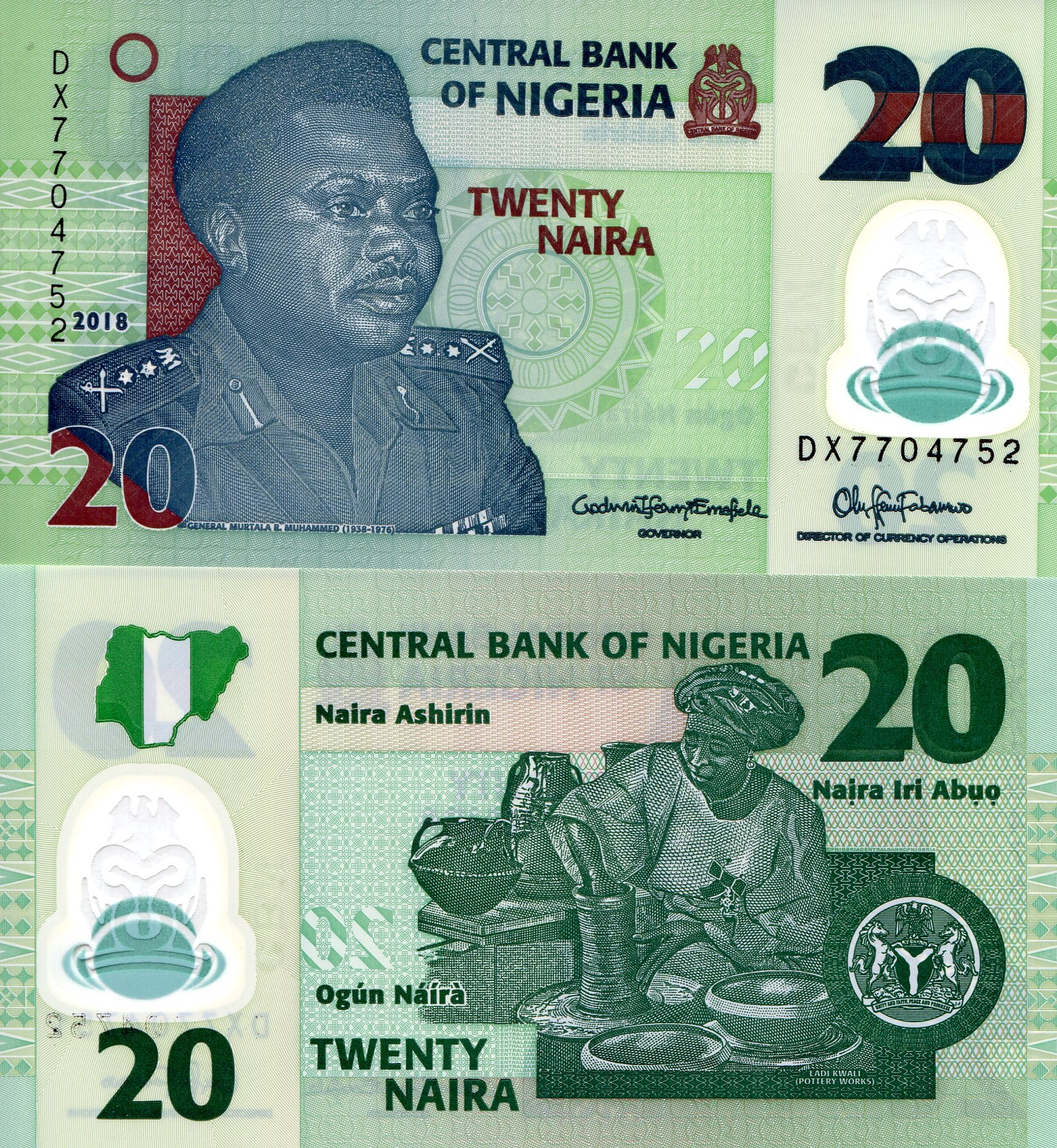 20 Naira  (90) UNC Banknote
