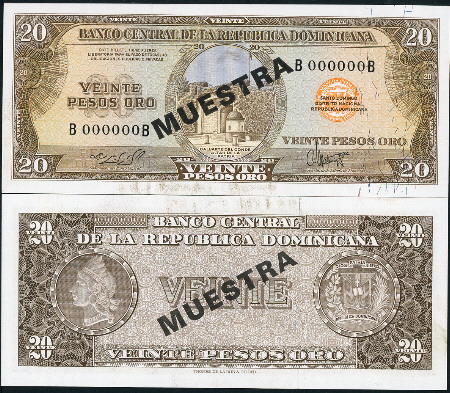 20 pesos oro  (90) UNC Banknote