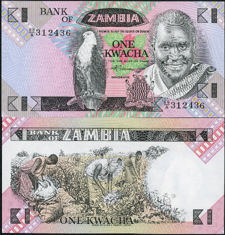 1 kwacha  (90) UNC Banknote