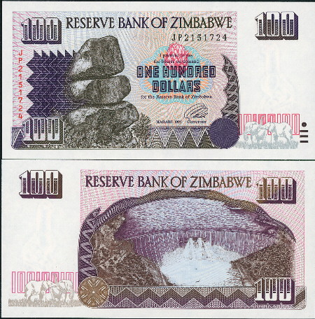 100 dollars  (90) UNC Banknote