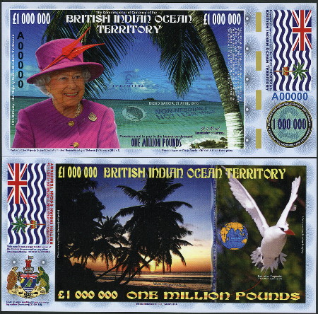 1,000,000 pounds  (90) UNC Banknote