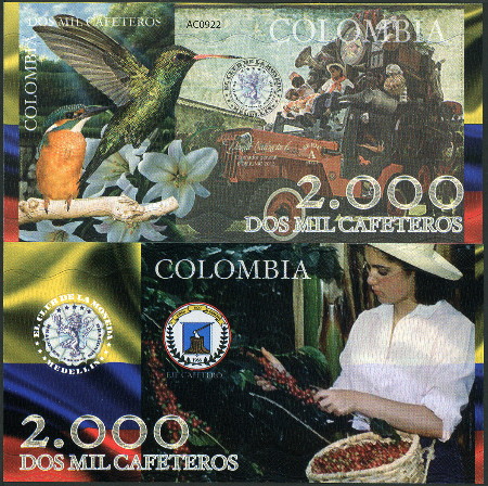 2000 cafeteros  (90) UNC Banknote