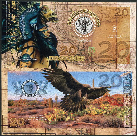 20 dragones  (90) UNC Banknote