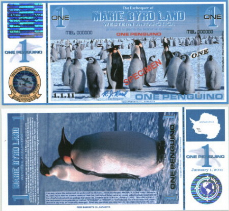1 Penguino  (90) UNC Banknote