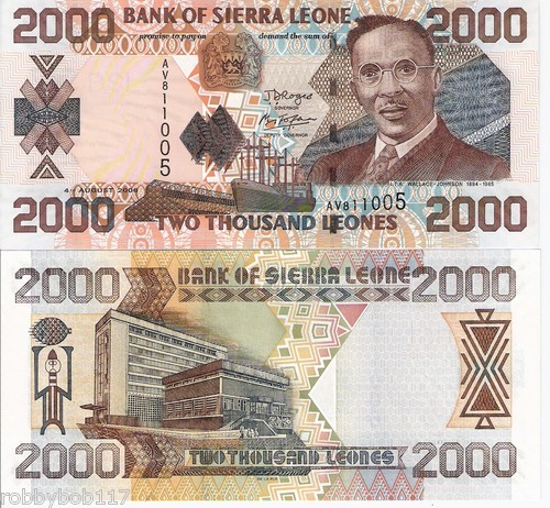 2000 leones  (90) UNC Banknote