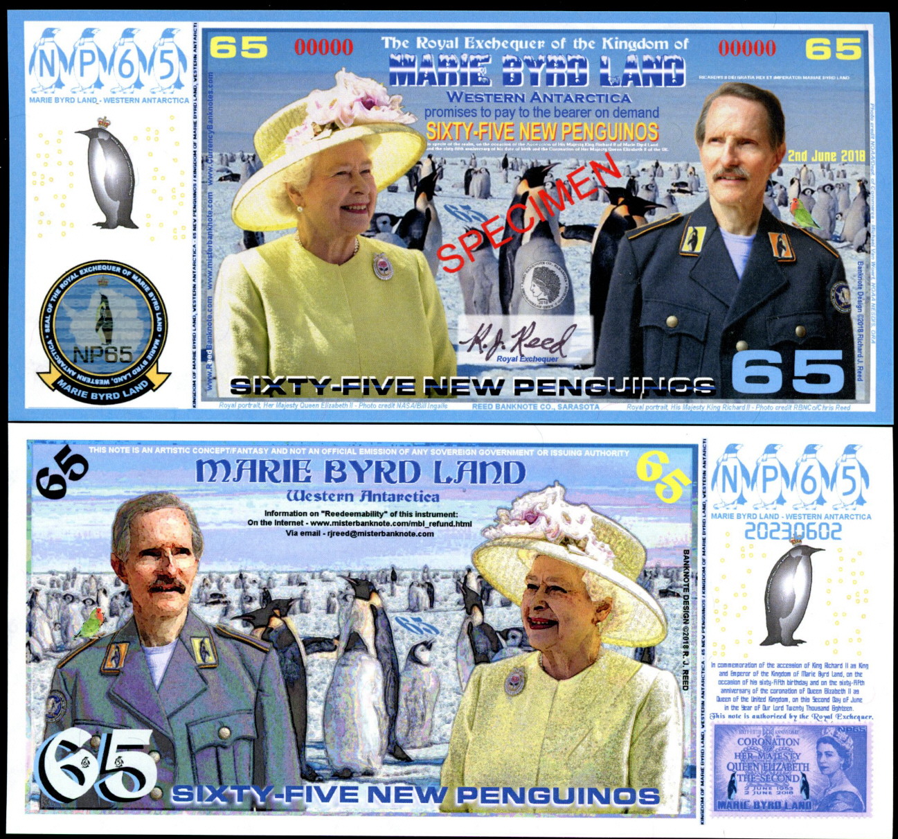 65 New Penguinos  (90) UNC Banknote
