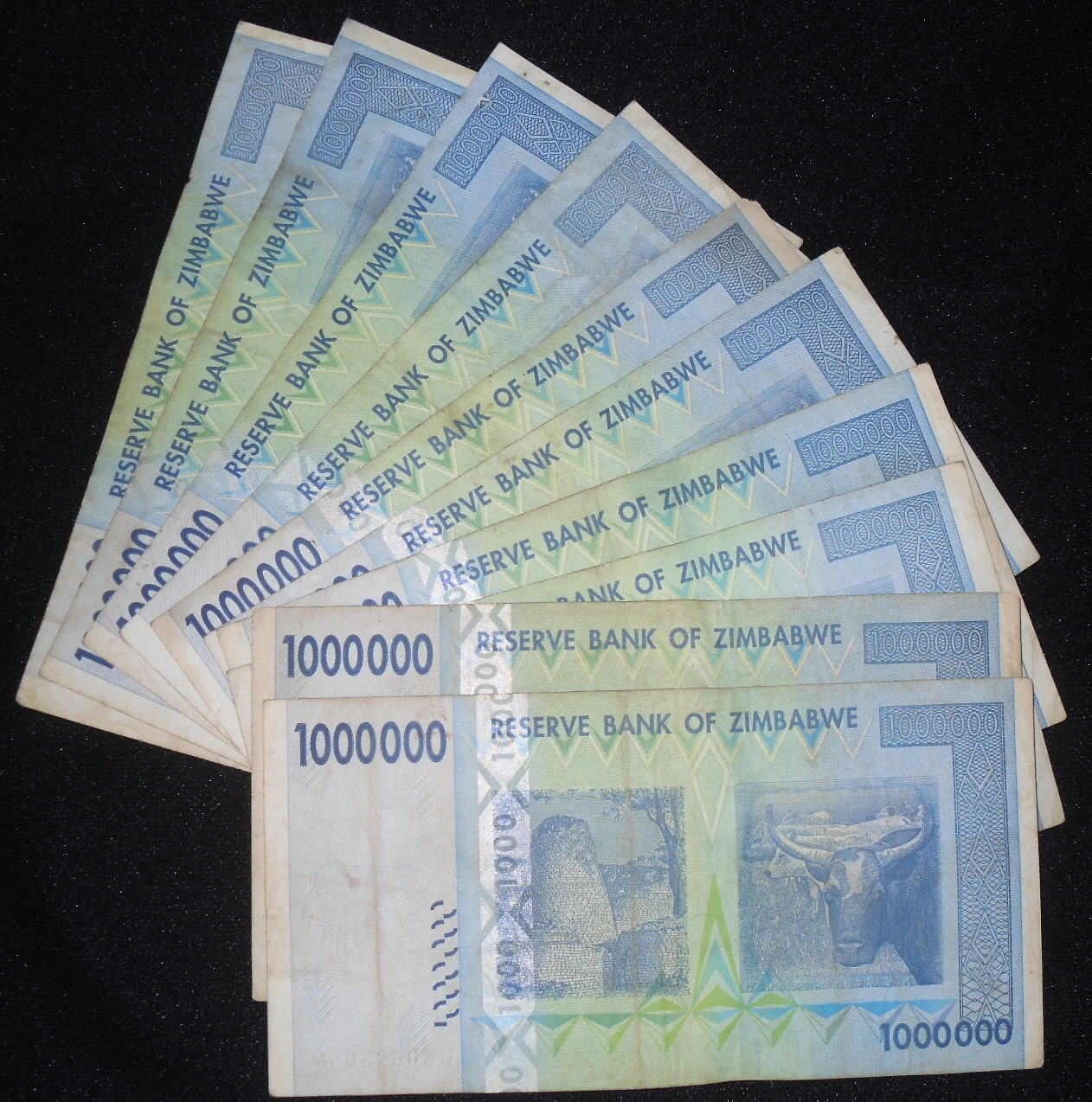 1,000,000 dollars  (50) F Banknote