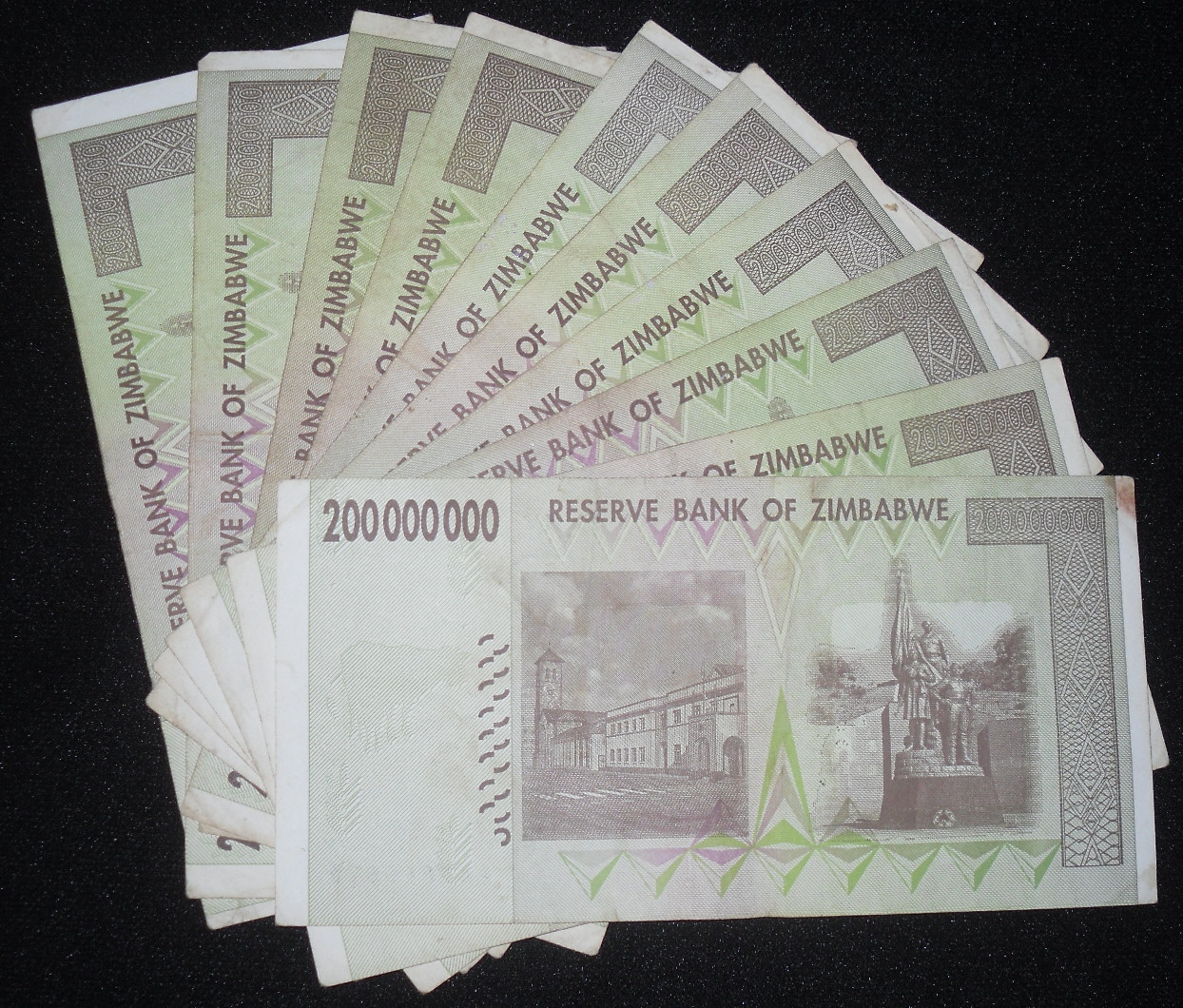 200,000,000 dollars  (50) F Banknote