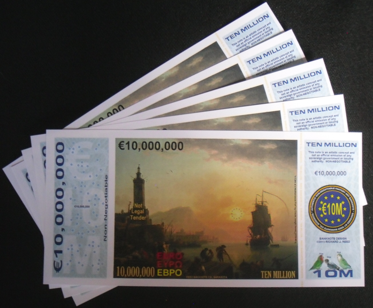 10,000,000 Euro  (90) UNC Banknote