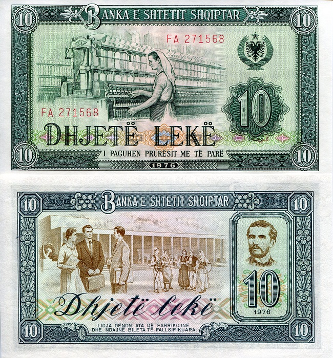 10 leke  (85) AU-UNC Banknote