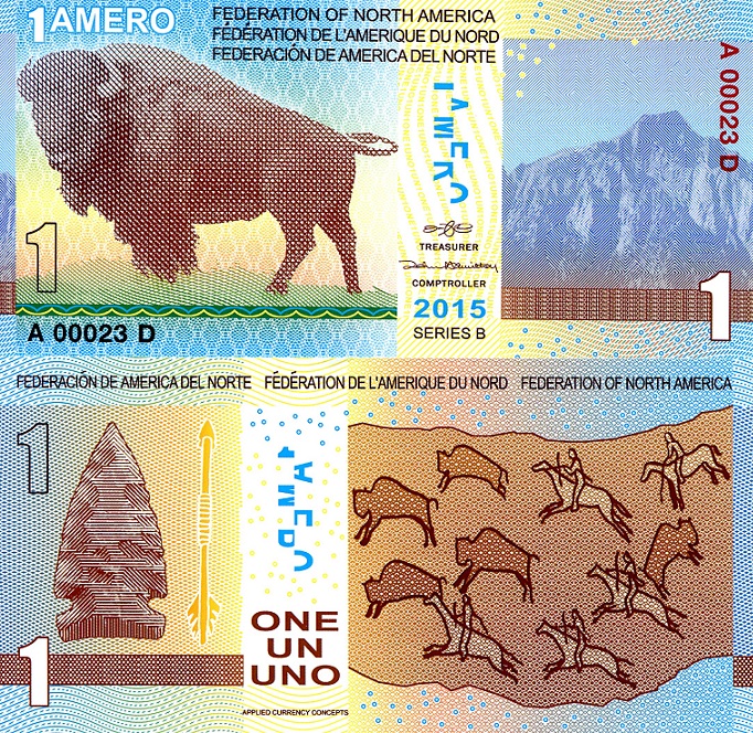 1 amero  (90) UNC Banknote