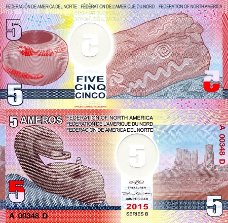 5 ameros  (90) UNC Banknote