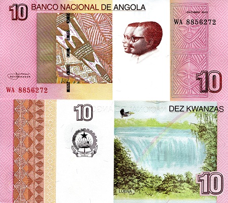 10 kwanzas  (90) UNC Banknote