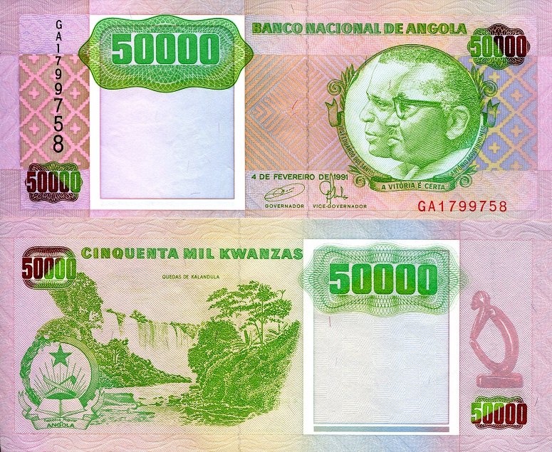 50,000 kwanzas  (90) UNC Banknote