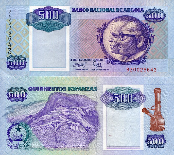 500 kwanzas  (90) UNC Banknote