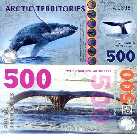 500 polar dollars  (90) UNC Banknote