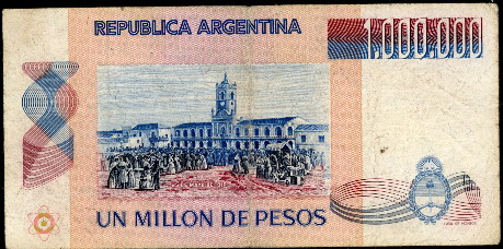 1,000,000 pesos  (45) VG-F Banknote
