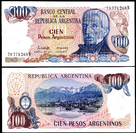 100 pesos argentinos  (90) UNC Banknote