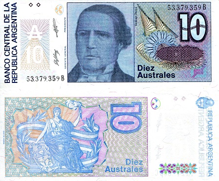 10 australes  (90) UNC Banknote