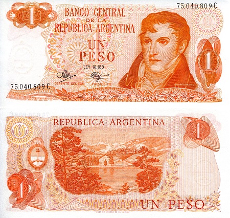 1 peso  (80) AU Banknote