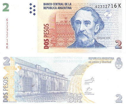 2 pesos  (60) VF Banknote
