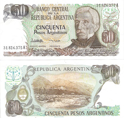 50 pesos argentinos  (90) UNC Banknote