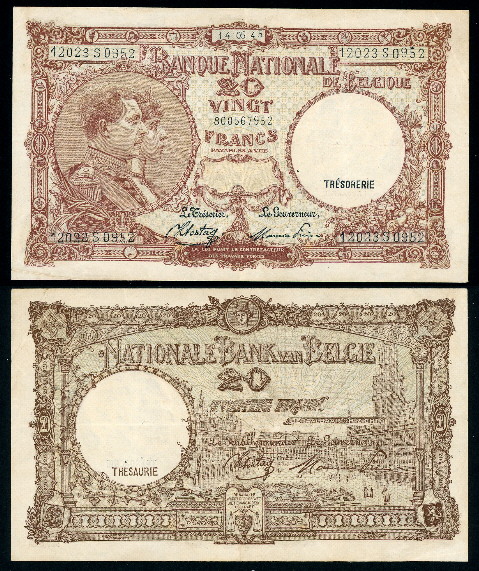 20 francs  (60) VF Banknote