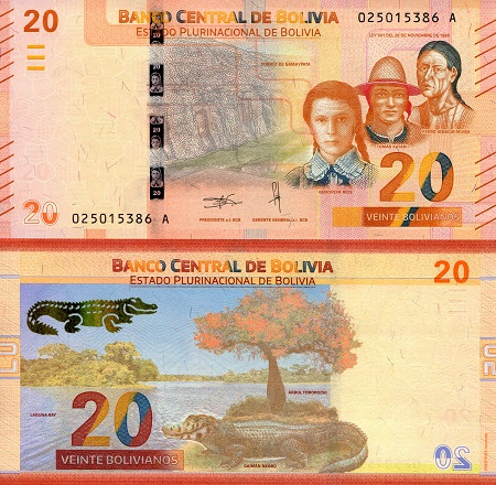 20 bolivianos  (90) UNC Banknote