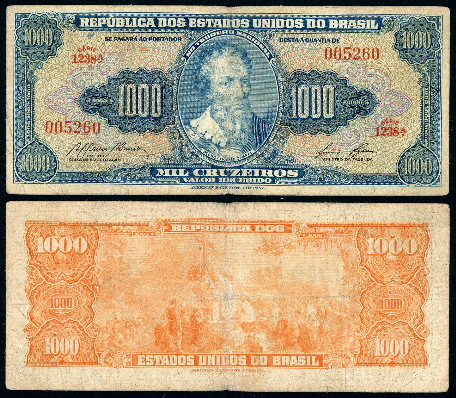 1000 cruzeiros  (40) VG Banknote