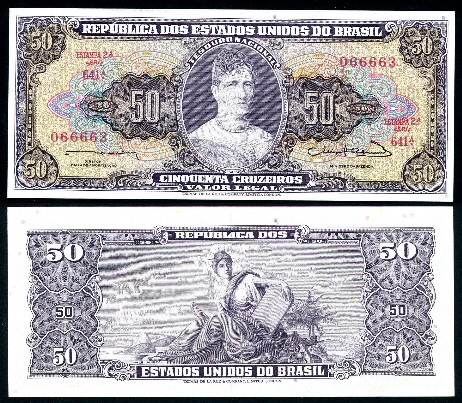 50 cruzeiros.  (70) EF Banknote