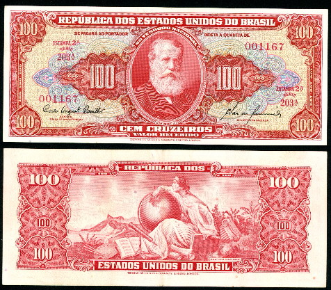 100 cruzeiros  (65) VF-EF Banknote