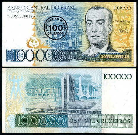 100 cruzados  (60) VF Banknote