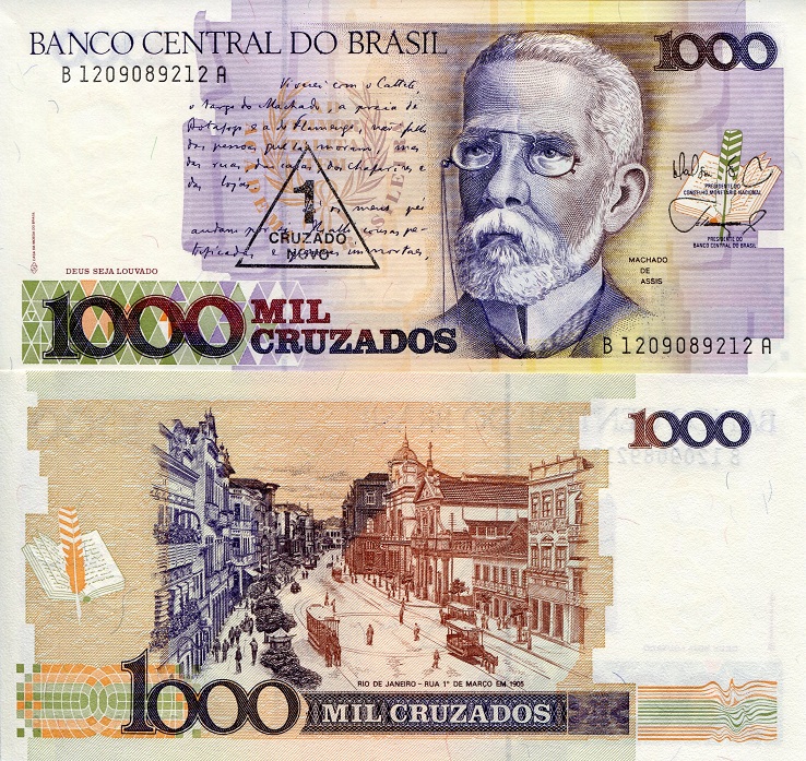 1 cruzado novo o/p  (90) UNC Banknote