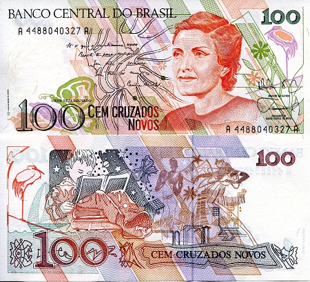 100 cruzados novos  (90) UNC Banknote