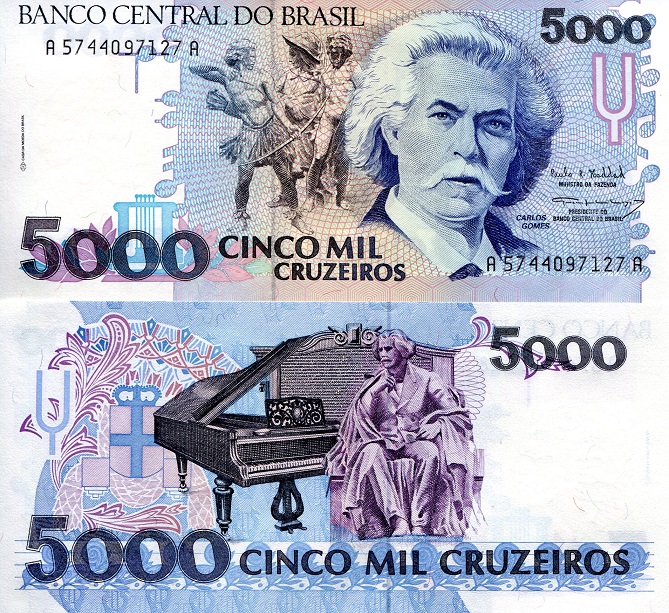 5000 cruzeiros  (90) UNC Banknote