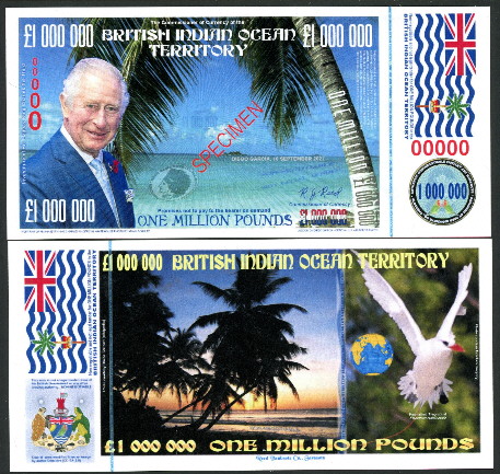 1,000,000 pounds  (90) UNC Banknote