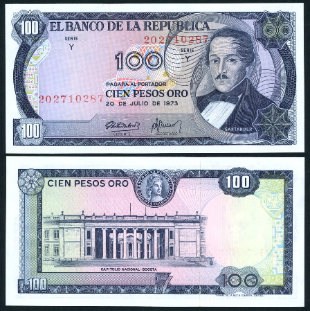 100 pesos oro  (90) UNC Banknote