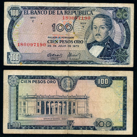 100 pesos oro  (50) F Banknote