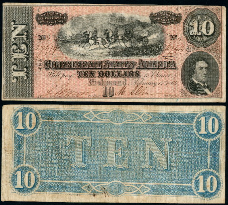 10 dollars  (55) F-VF Banknote