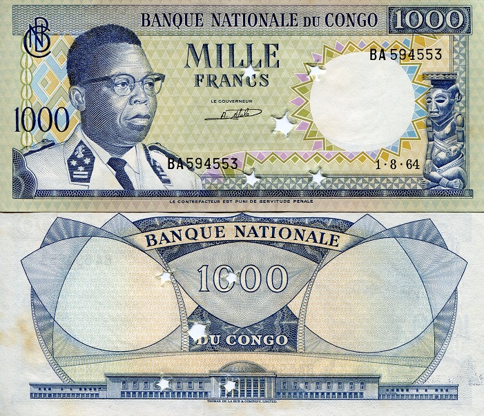 1000 francs  (85) AU-UNC Banknote