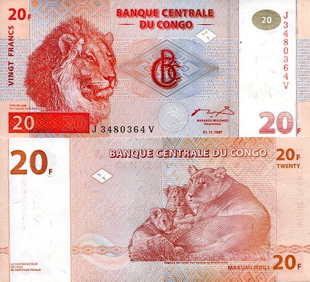 20 francs  (90) UNC Banknote