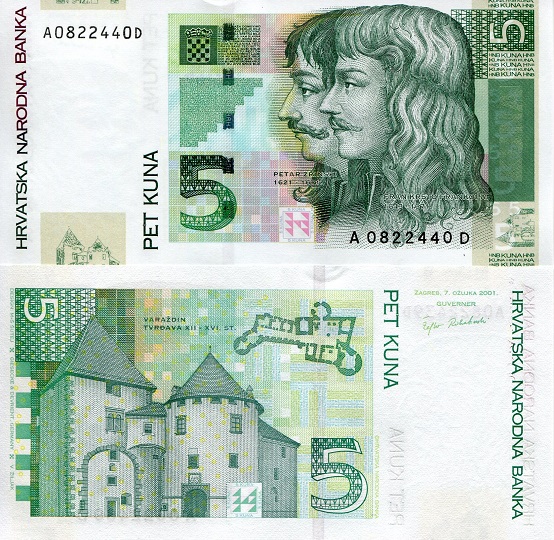 5 kuna  (90) UNC Banknote