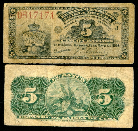 5 centavos  (45) VG-F Banknote