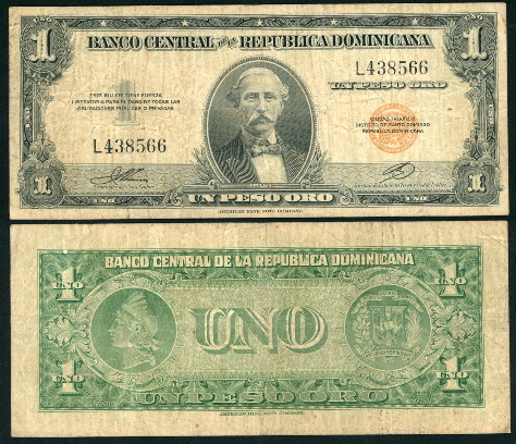 1 peso oro  (45) VG-F Banknote