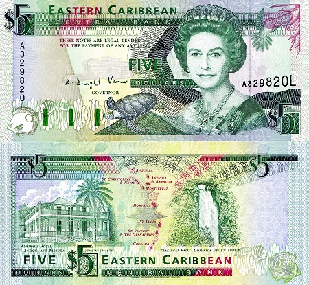 5 dollars  (90) UNC Banknote