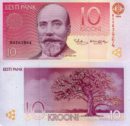 10 krooni  (90) UNC Banknote